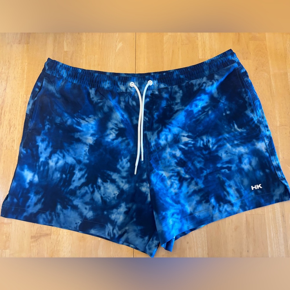 Blue Tie-Dye Swim Shorts